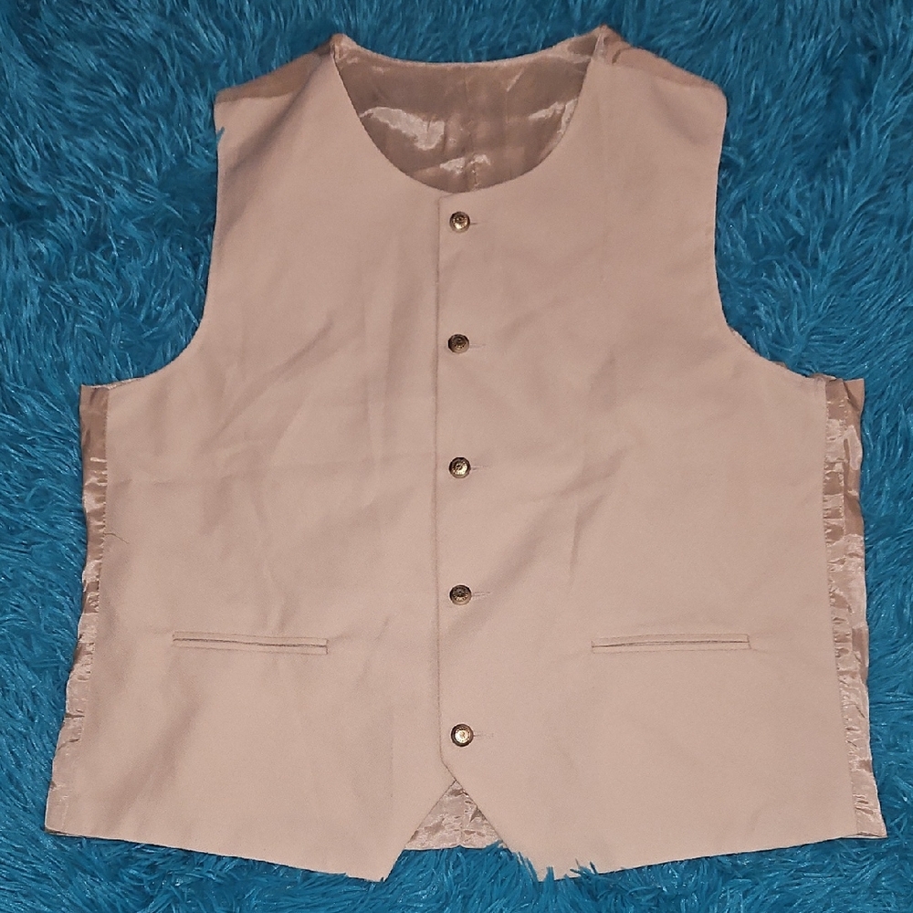 Classic Light Beige Button Vest